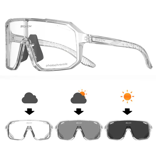 SCVCN Photochromic Cycling Sunglasses MTB Glasses Road Bike Cycling