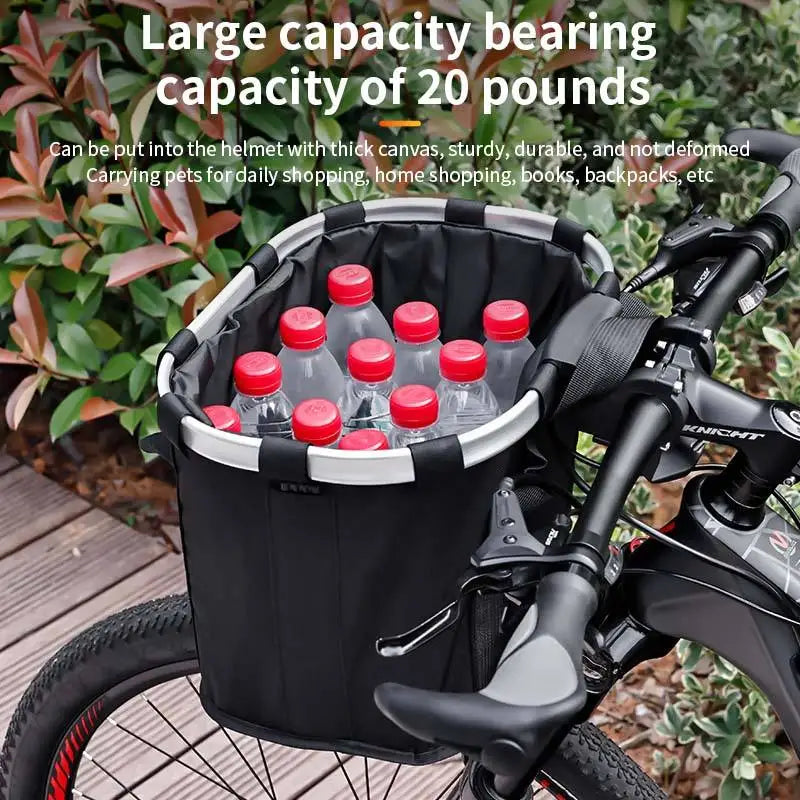 Bicycle Front Basket Bike Small Pet Dog Carry Pouch 2in1 Detachable