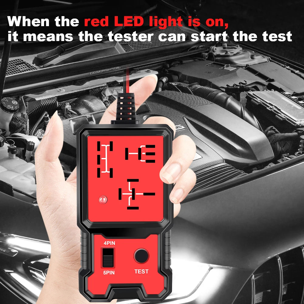 Automotive Electronic Relay Tester Car Relay Tester Universal 12V LED