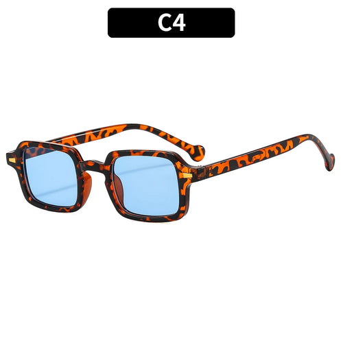 Luxurious Rectangle Sunglasses Women Oval Vintage Brand Designer