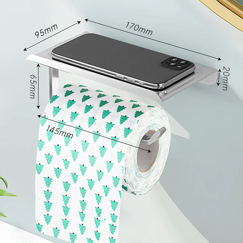 Toilet Paper Holder Wall-Mounted Aluminum alloy Toilet paper holder