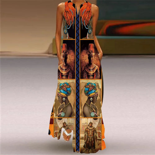 New African Women's Long Dresses Spring/Summer Fashion Bohemian Beach