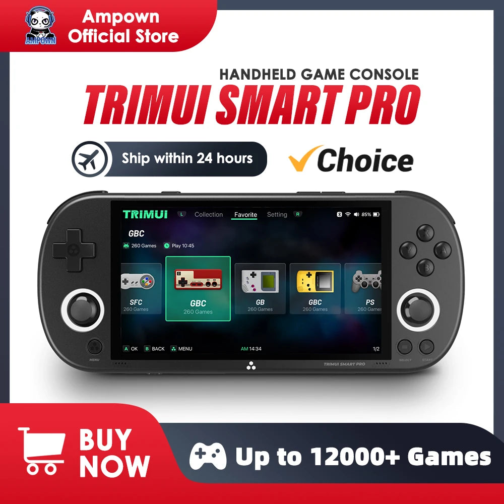 Trimui Smart Pro Handheld Game Console 4.96''IPS Screen Linux System