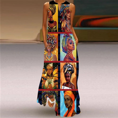 New African Women's Long Dresses Spring/Summer Fashion Bohemian Beach