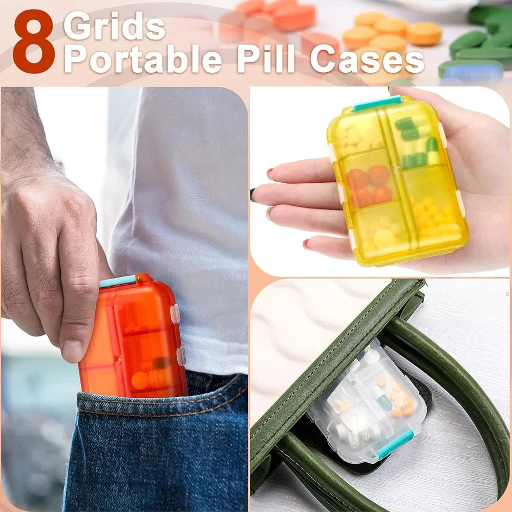 Travel Pill Organizer Pocket Portable Pill Case Daily Pill Container