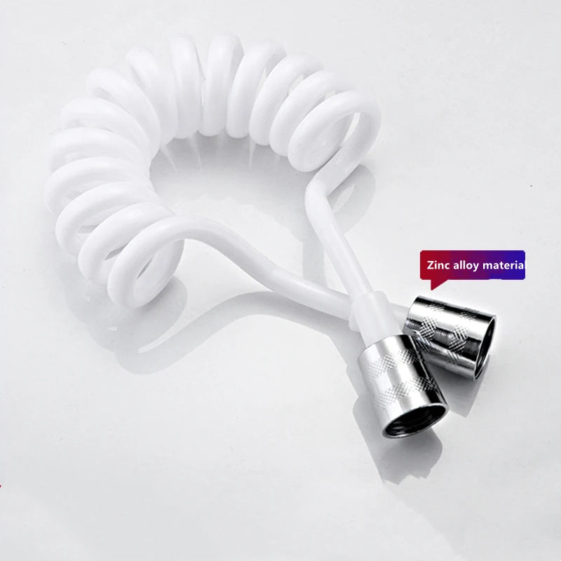 Handheld Water Toilet Bidet Sprayer Flexible Spring Shower head Hose