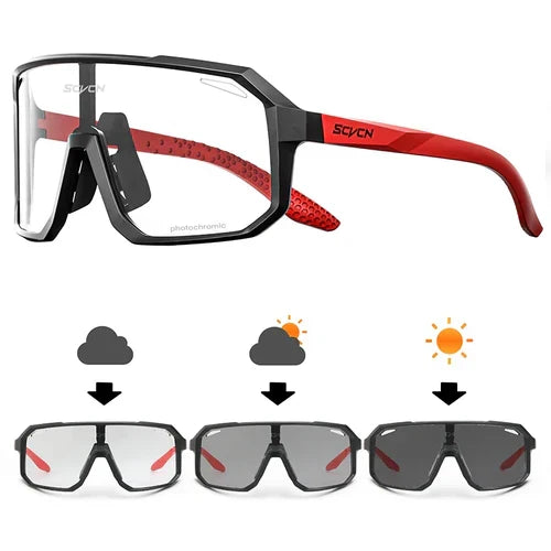 SCVCN Outdoor Sport Bike Photochromic Sunglasses Men Women bicycle MTB