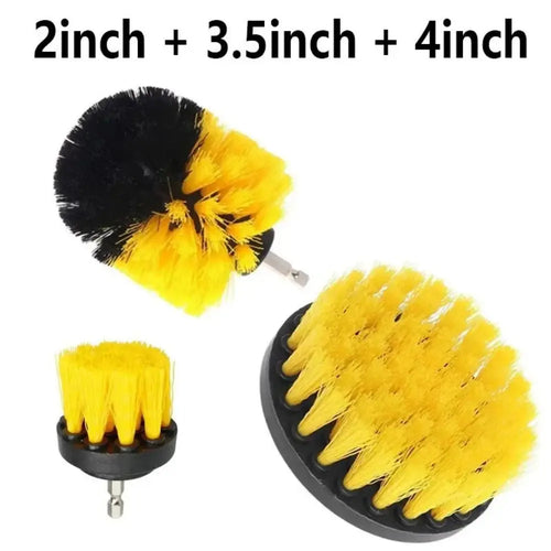 3pcs Drill Brush Attachment Set Power Scrubber Brush With Drill Scrub
