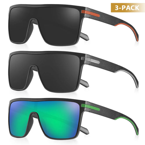 CRIXALIS Fashion Polarized Sunglasses For Men Square Oversized Anti