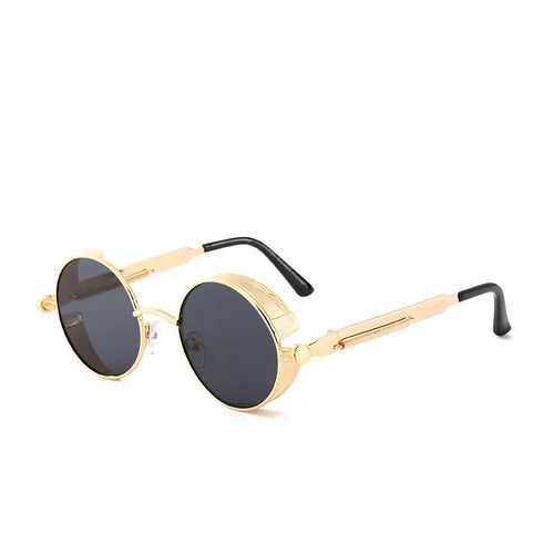 Metal Steam Punk Style Sun Glasses Steampunk Fashion Men Retro Round