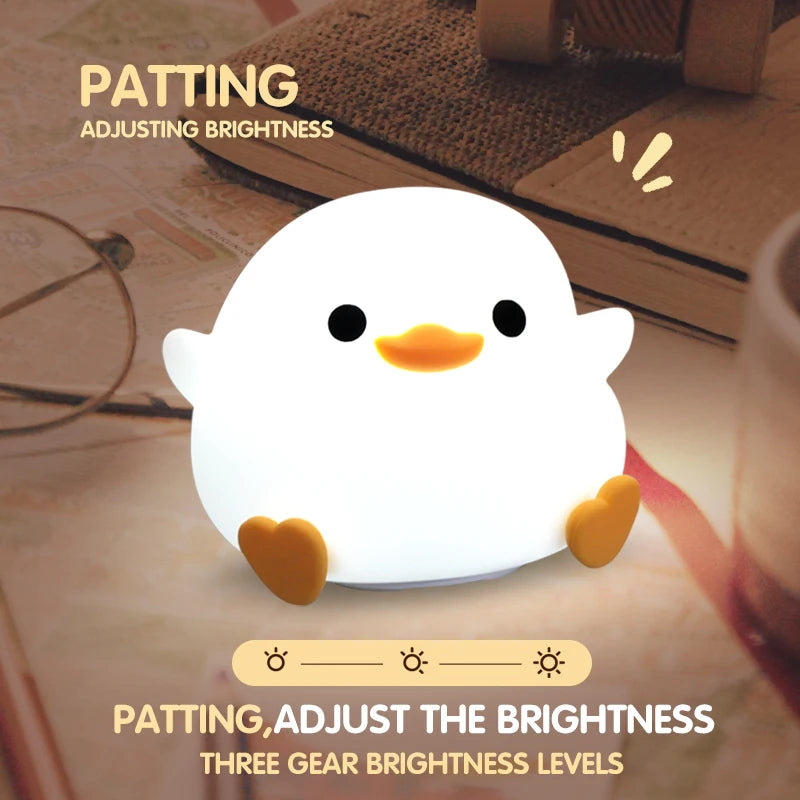 Cute Silicone Capybara Night Light Children's Gift USB Rechargeable