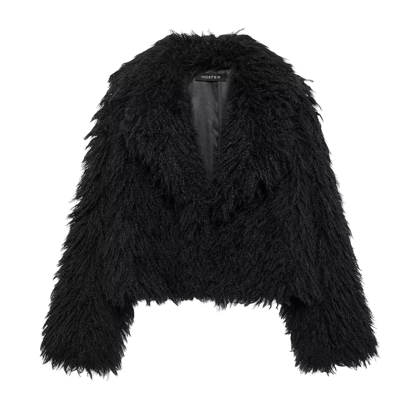KONDALA 2025 Fall Winter Women Burgundy Casual Faux Fur Jackets Fashion Streetwear Turn Down Collar Warm Oversized Thick Coats