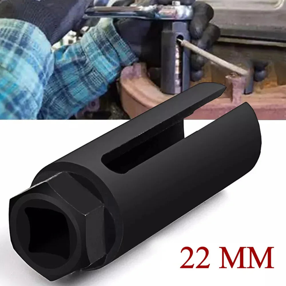 Black Narrow Mouth Oxygen Sensor Socket 22mm 1/2" Drive Sensing Socket