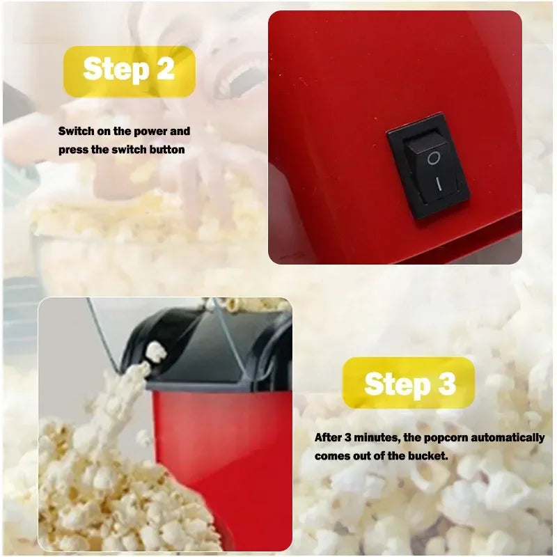 220V Fully Automatic Popcorn Machine For Home Kitchen Popcorn Makers
