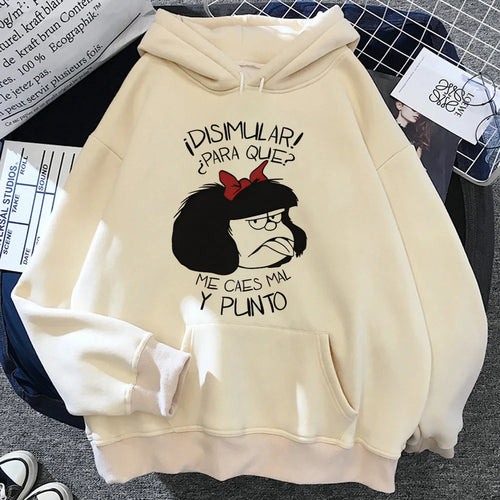 Mafalda hoodie graphic patterned funny youthful teen tracksuits