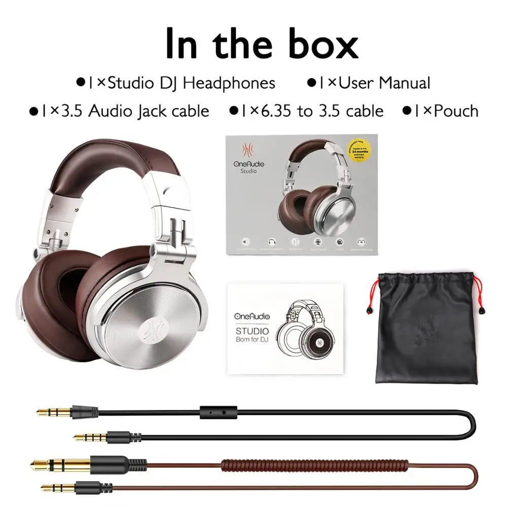Oneodio Pro 30 Professional Studio DJ Headphones With Microphone Over