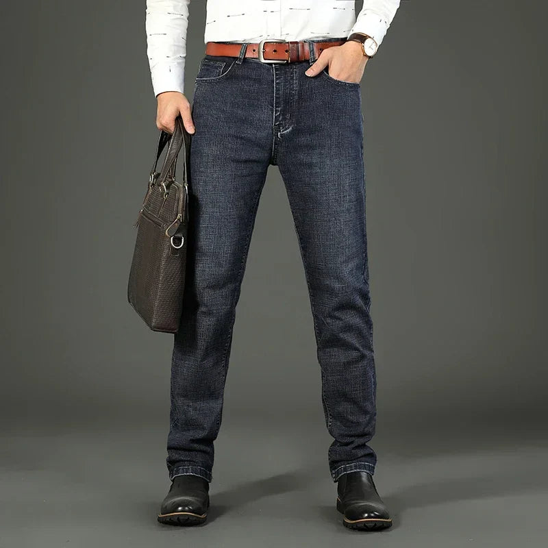 Wthinlee New Business Men's Jeans Casual Straight Stretch Fashion