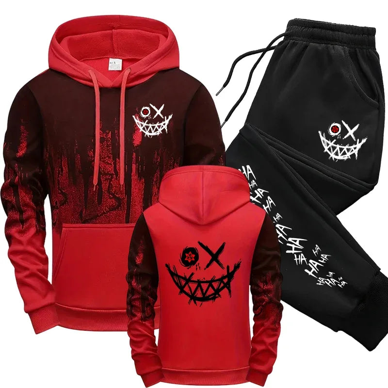 Men's Tracksuit Men Two Piece Sets Versatile Casual Jogging