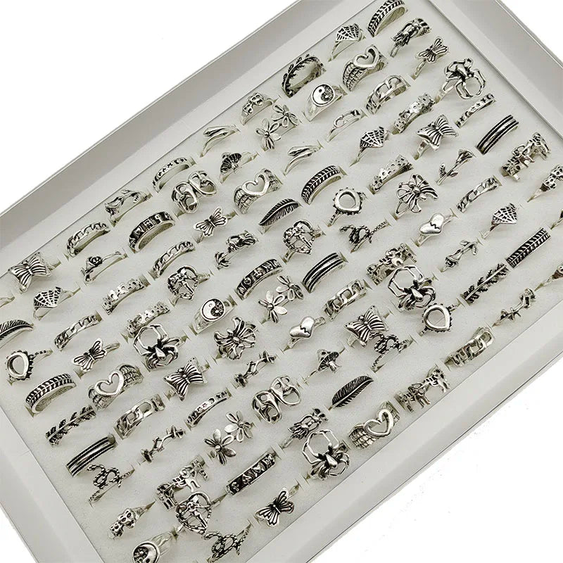 30pcs/Lot Factory Wholesale Alloy Finger Rings For Women HOT New Big