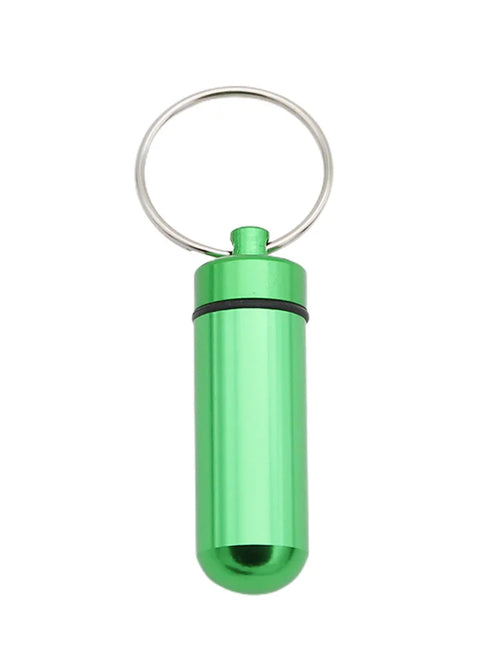 Metal Original Mini Small Pillbox Keychain For Medicines Pocket