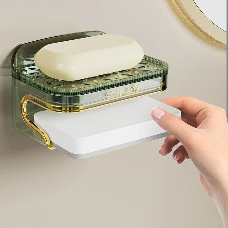 Elegant Soap Holder With Self-Adhesive, Wall-Mounted, No Drilling,No