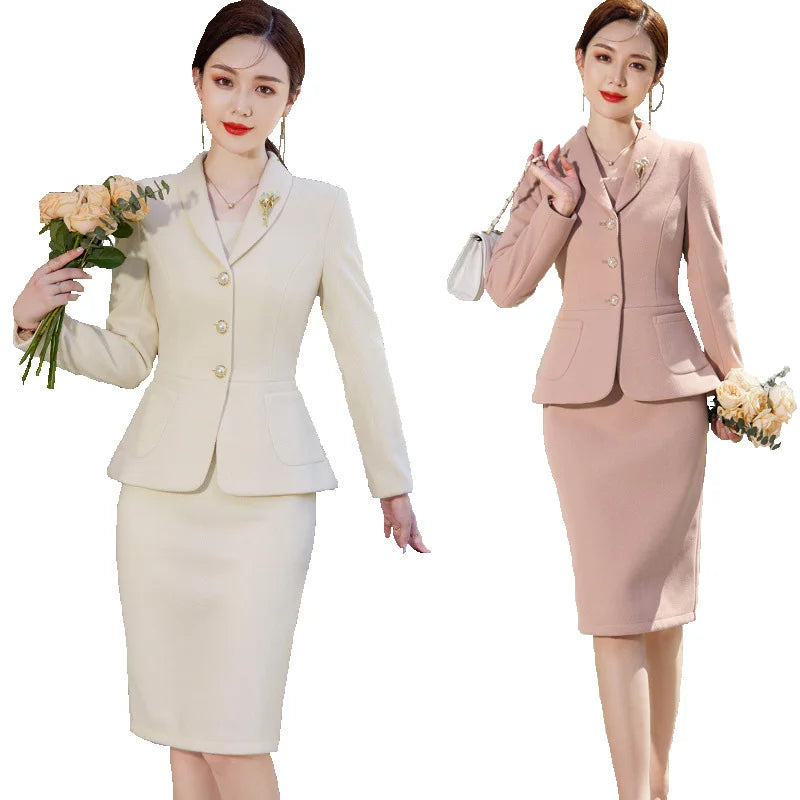 2023 New Autumn Work Wear Women's Suit Elegant Solid Blazer