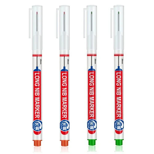 4Pcs/Set 20mm Deep Hole Long Nib Head Markers For Metal Perforating