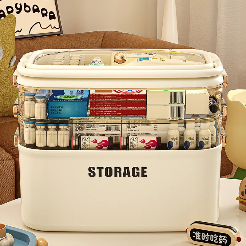 3/4 Layers Large Capacity Family Medicine Organizer Storage Box
