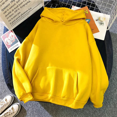 2024Autumn Casual Women's Solid Hoodie Comfortable Strecth Sweatshirts