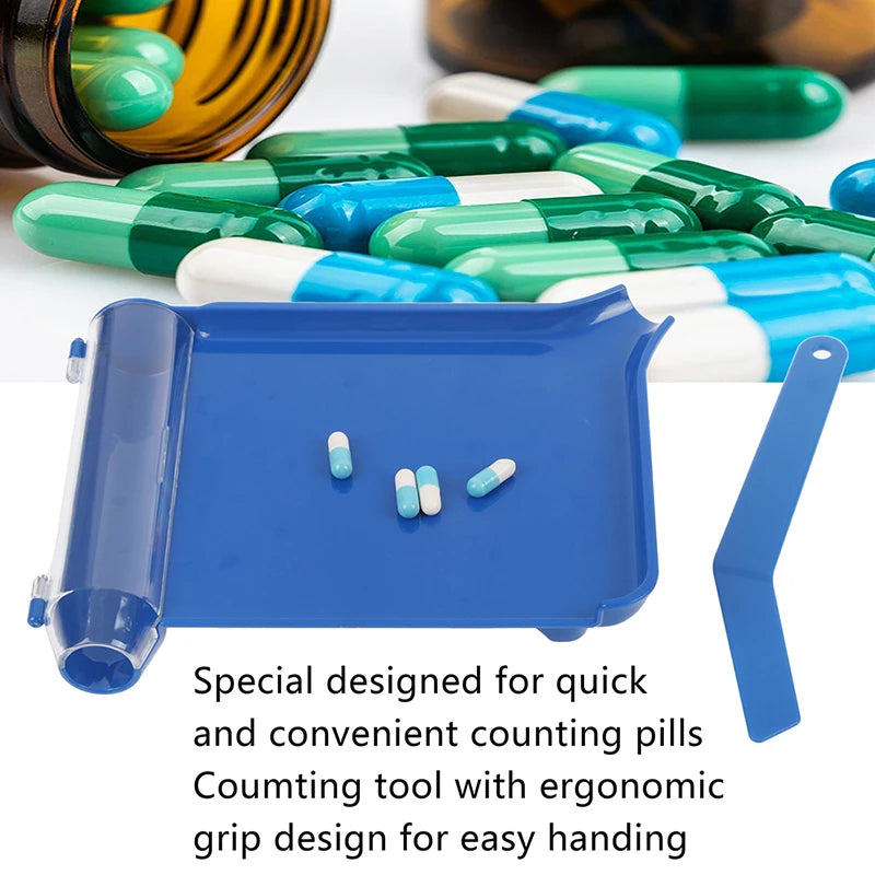 Pills Counting Tray Counter Tablet Dispenser Pills Plate Splitter
