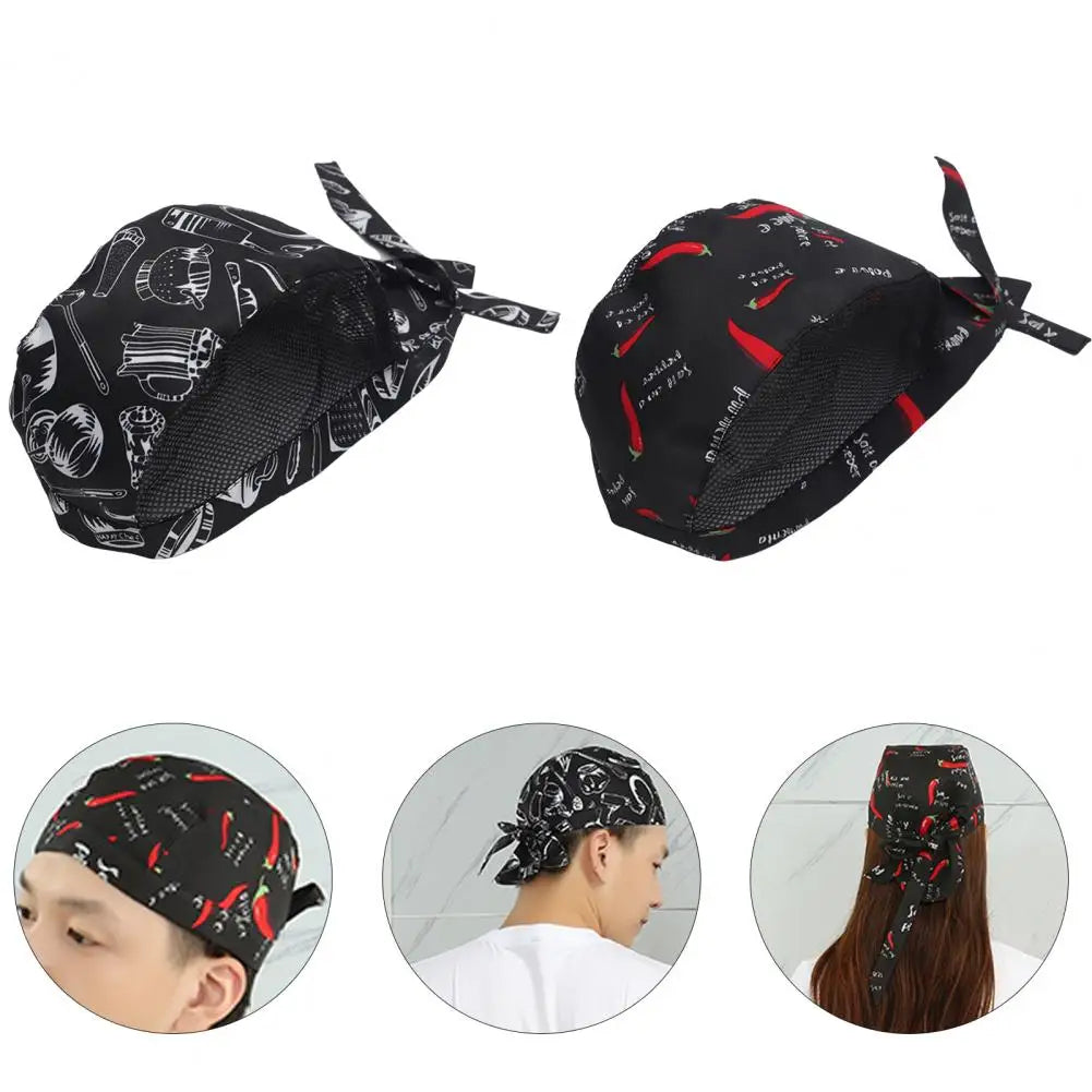Adult Adjustable Chef Hat Mesh Kitchen Cooking Hat Restaurant Chef