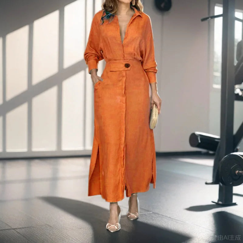 Women Dress 2024 Autumn New Fashion Elegant Long Sleeve Leisure Time