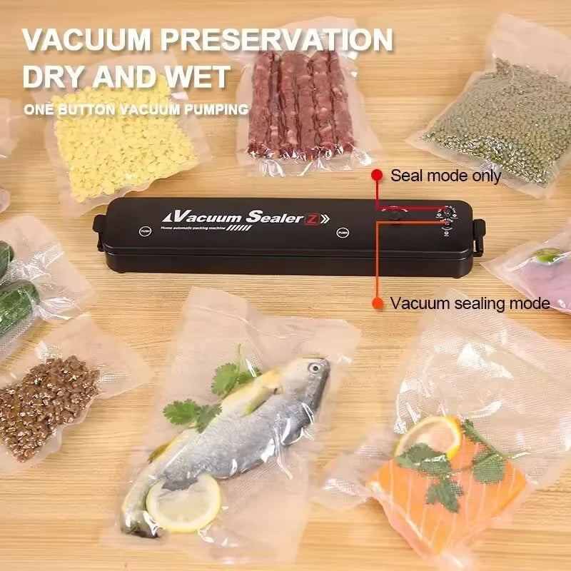 Kitchen Home Vacuum Sealer Food Preservation Plastic Bags Sealer