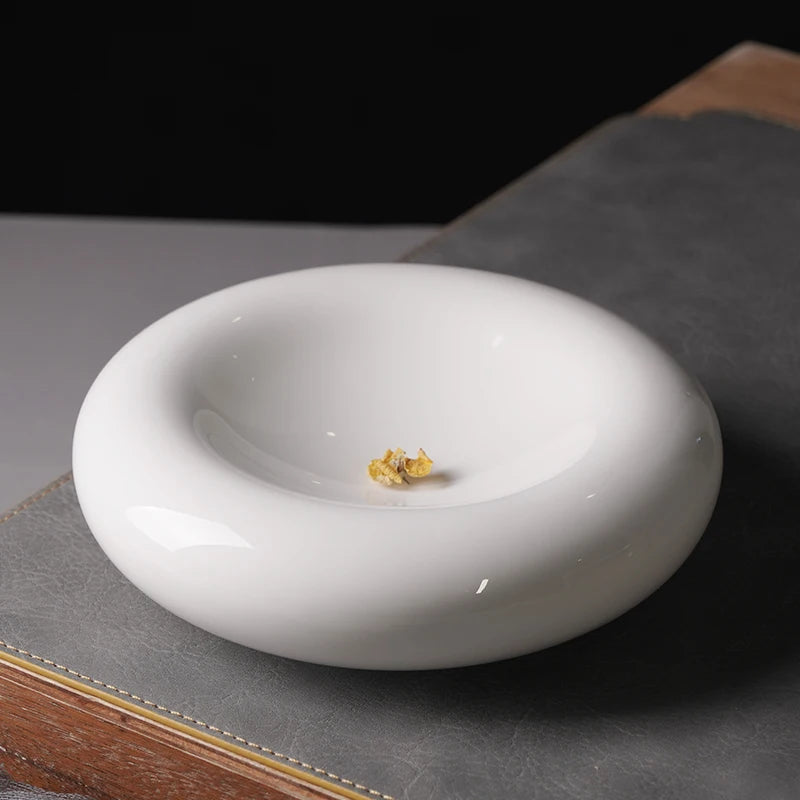 Creative Circular Ceramic Plate with Double Layer Insulation Western