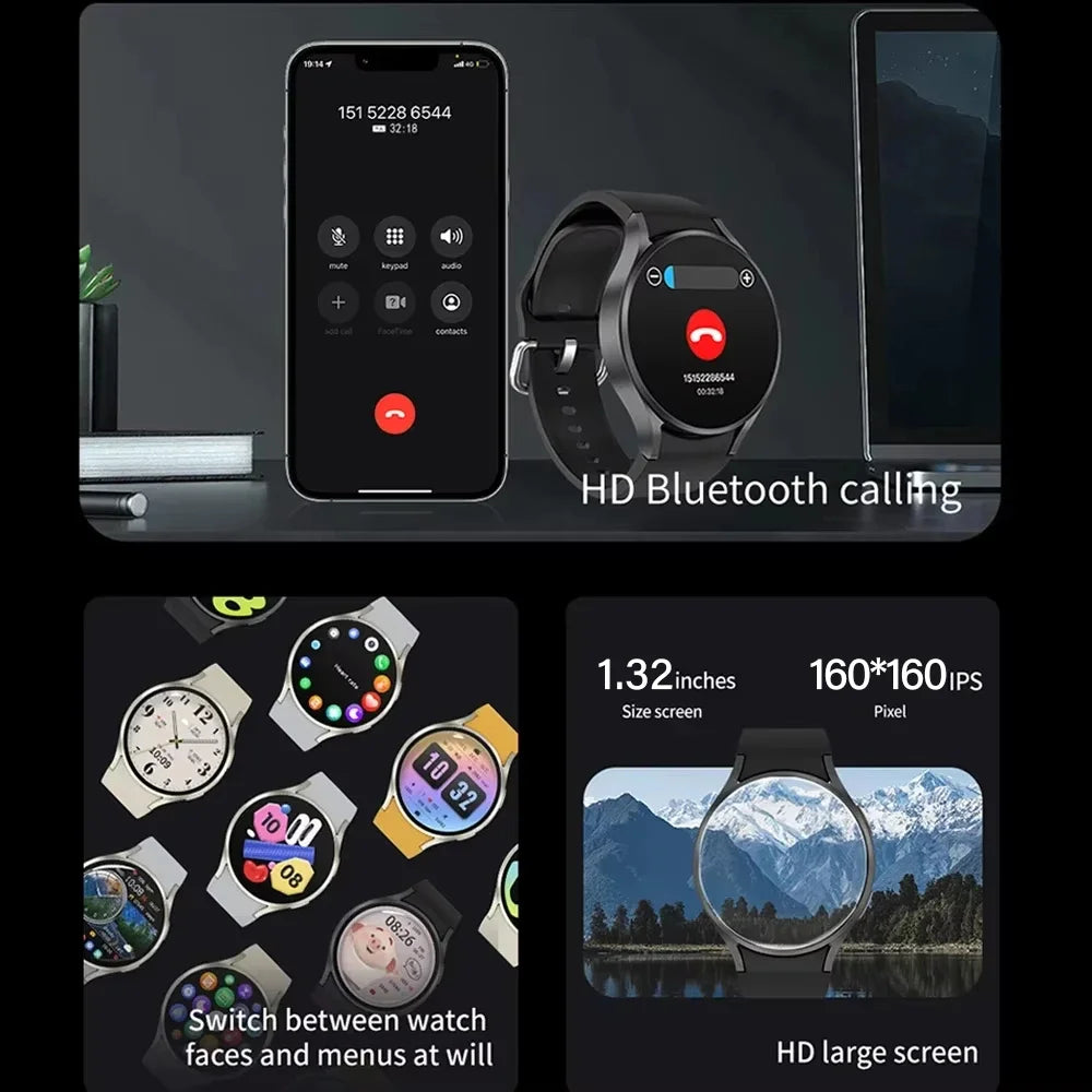 KESHUYOU 2025 New Watch 6 Smart Watch Bluetooth Call Health Monitoring