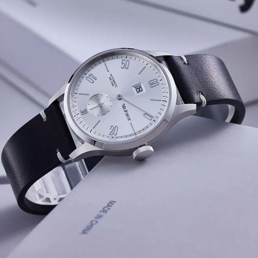 Milifortic 38MM Minimalist Jumping Hour Auto Watch Man R088 Sapphire Crystal 10ATM Vintage Stainless Steel Mechanical Watches