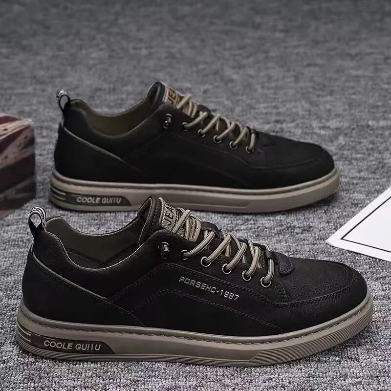 Spring Autumn Men's Casual Sneakers Waterproof Vulcanized Shoes 2024