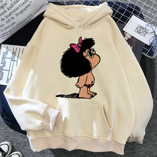 Mafalda hoodie graphic patterned funny youthful teen tracksuits
