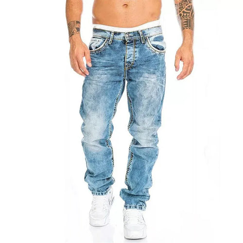 Mens Jeans Brands Straight Stretch Slim Jean Homme Pantalones Hombre