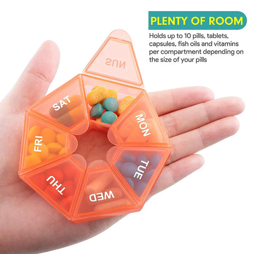 Folding Pill Case Medicine Drug Pills organizer storage Boxs Portable