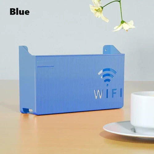 1 Pcs Wall Hanging Plastic Wireless Router Storage Box Cable Power