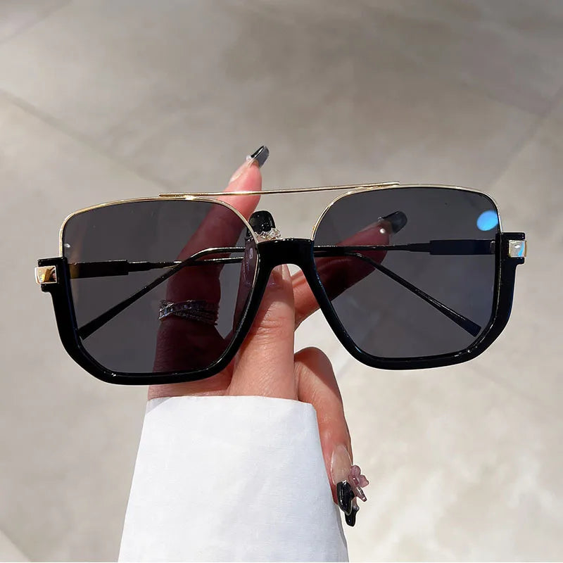 Sunglasses Retro Large Frame Net Red Glasses Ins Women's Sunglasses