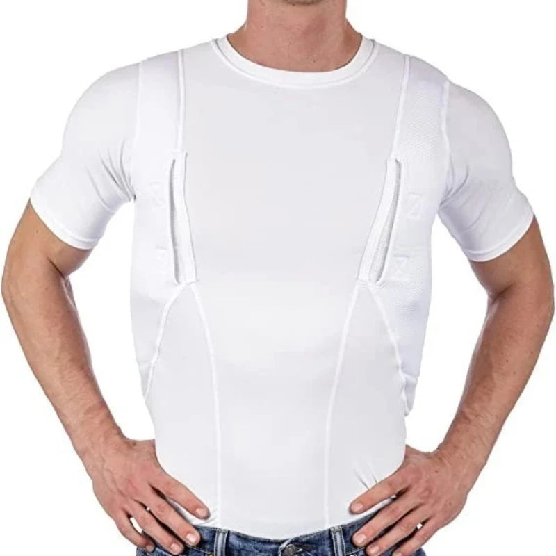 Unisex Concealed Carry Holster Tactical High Stretch T-Shirt Men