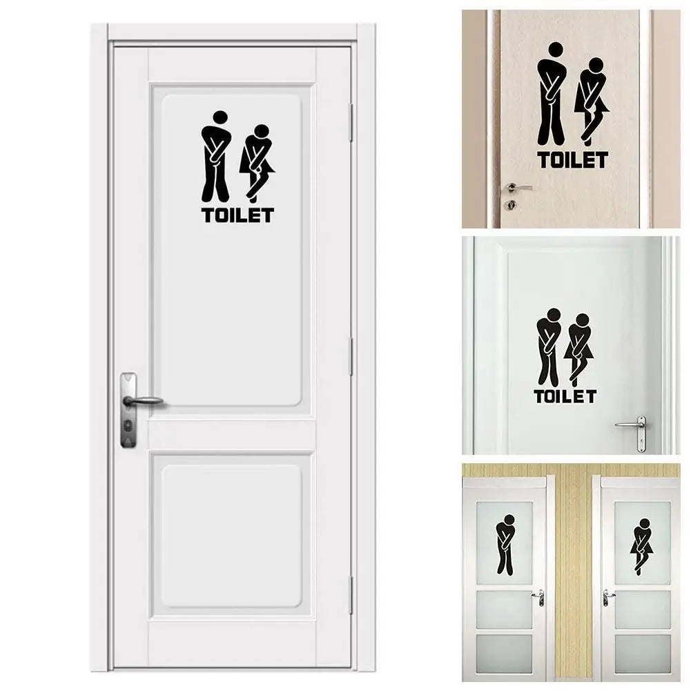 Creative Funny Toilet Wall/Door Stickers Bathroom Decoration
