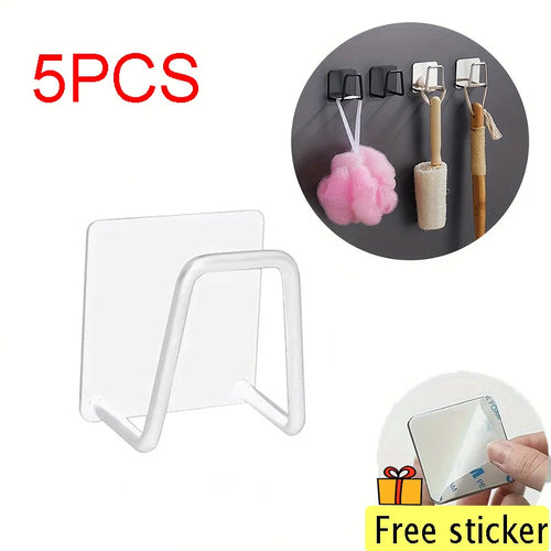 1-2Pcs Kitchen Sink Sponge Rack Drain Storage Holder Self Adhesive
