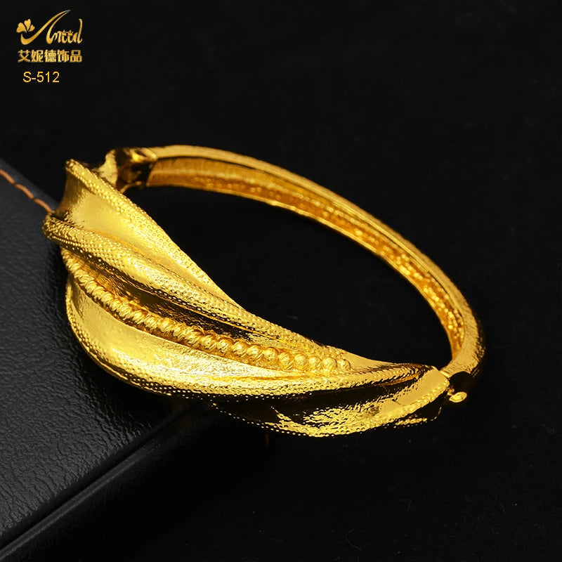 ANIID Dubai 24k Gold Plated Jewelry Set For Women Bridal Ethiopian