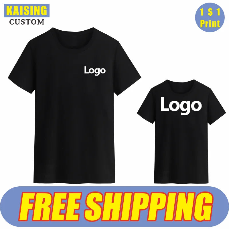 KAISING 10 Colors Pure Cotton T Shirt Custom Logo Printing Men And