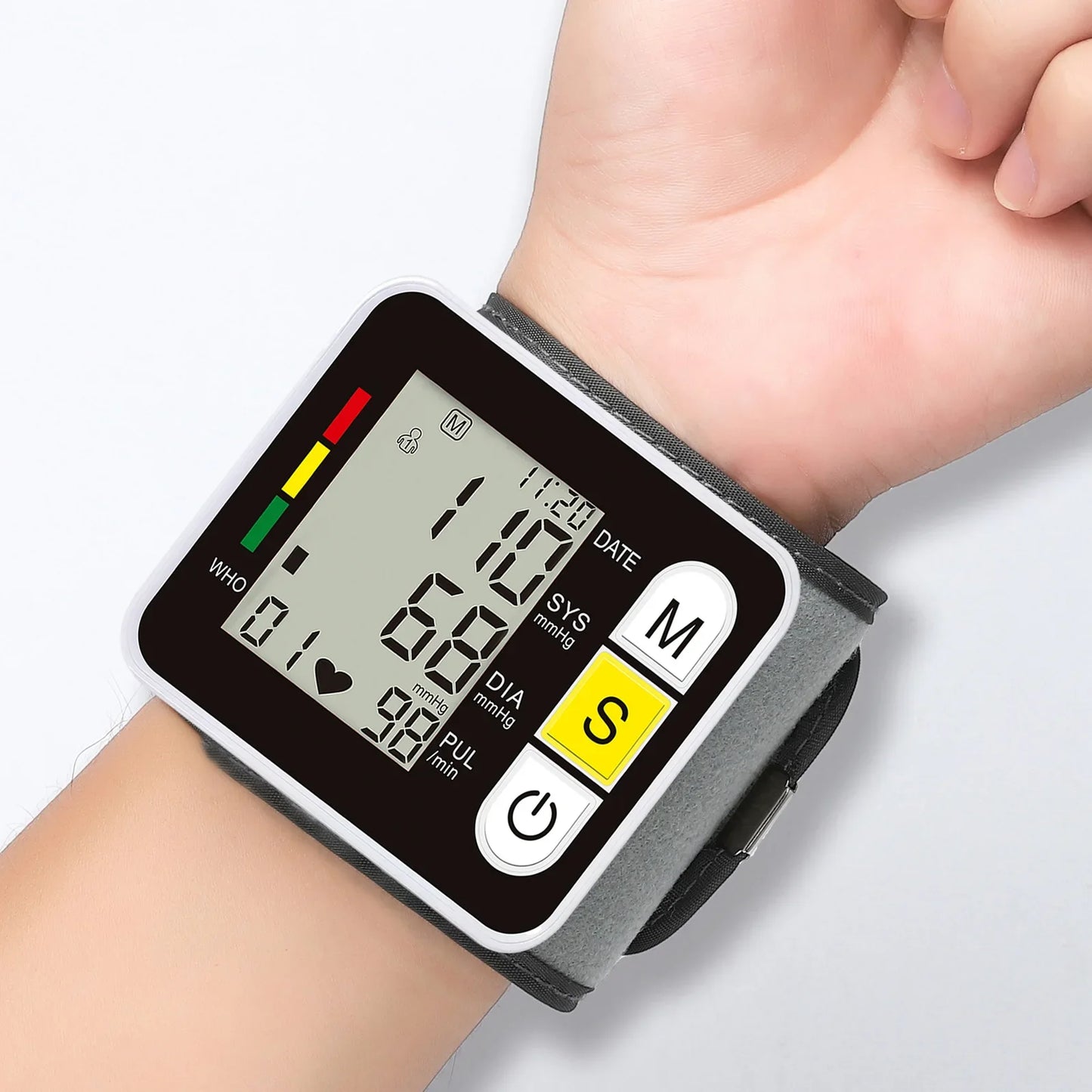 Sphygmomanometer PR LCD Screen Portable Health Care Medical Digital