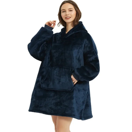 Winter Hoodies Sweatshirt Women Men Pullover Fleece Giant TV Oversized