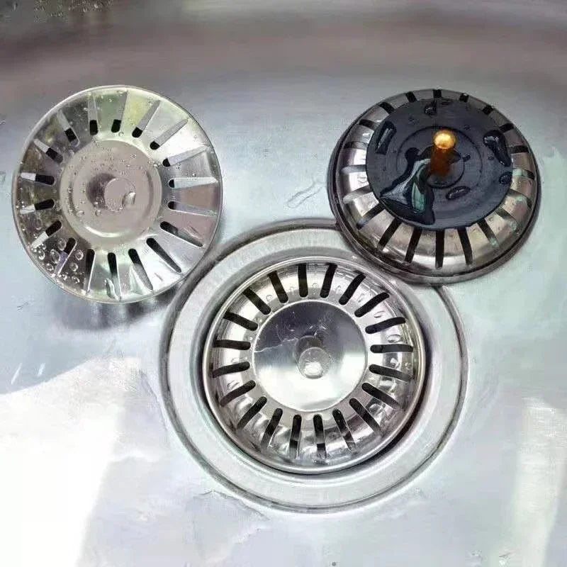 Kitchen Stainless Steel Sink Filter Hole Bathtub Hair Catcher Stopper